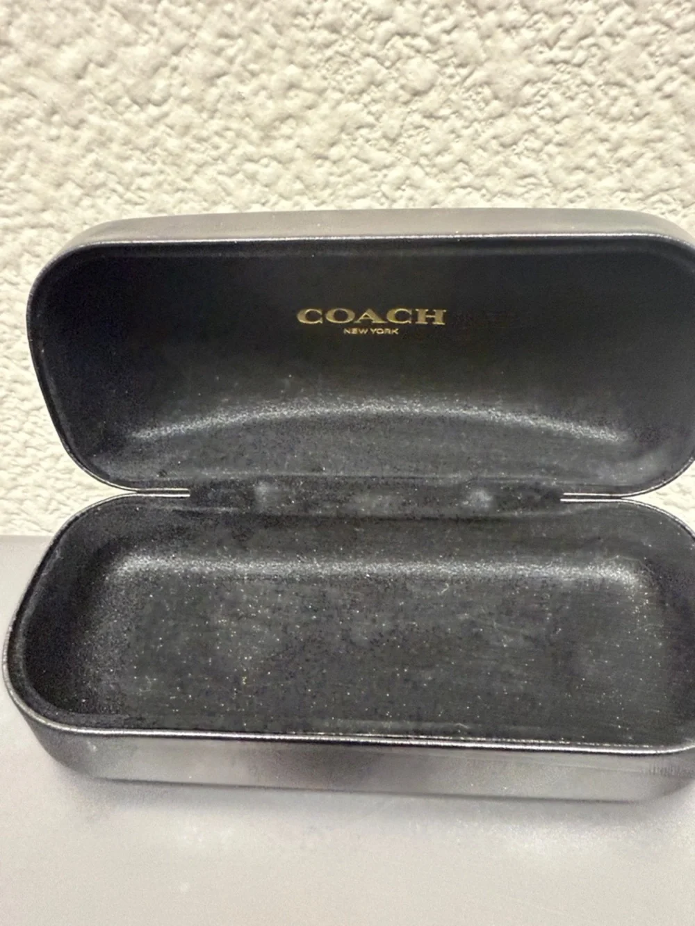 Coach Black Embossed Eyewear Case